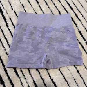 Women's purple Camouflage athletic spandex Shorts